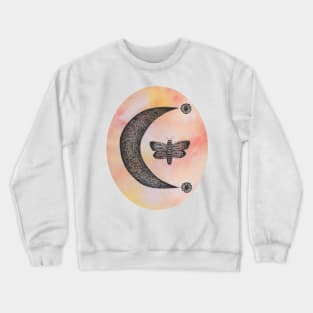 Tie dye dotwork moon Crewneck Sweatshirt